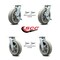 Service Caster 8 Inch Thermoplastic Rubber Caster Set with Roller Bearing 4 Swivel Lock 2 Brake SCC-30CS820-TPRRF-TLB-BSL-2-BSL-2 - alternate 7
